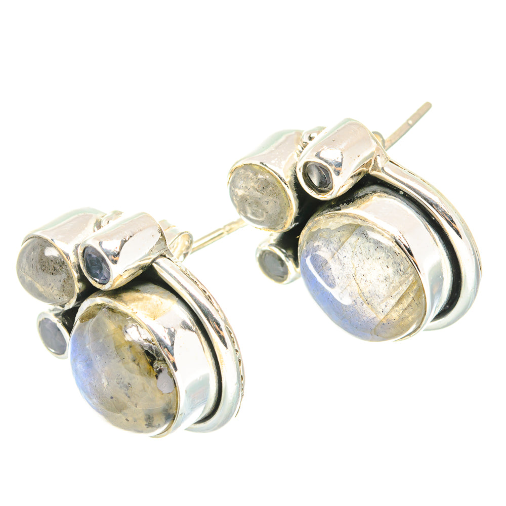 Labradorite Earrings handcrafted by Anasilvercos - EARR429003 - Photo 2