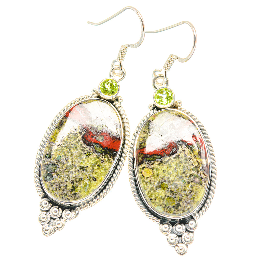 Dragon's Blood Stone Earrings handcrafted by Anasilvercos - EARR429004 - Photo 2