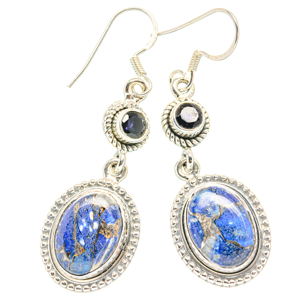 Lapis Lazuli Earrings handcrafted by Anasilvercos - EARR429006 - Photo 2