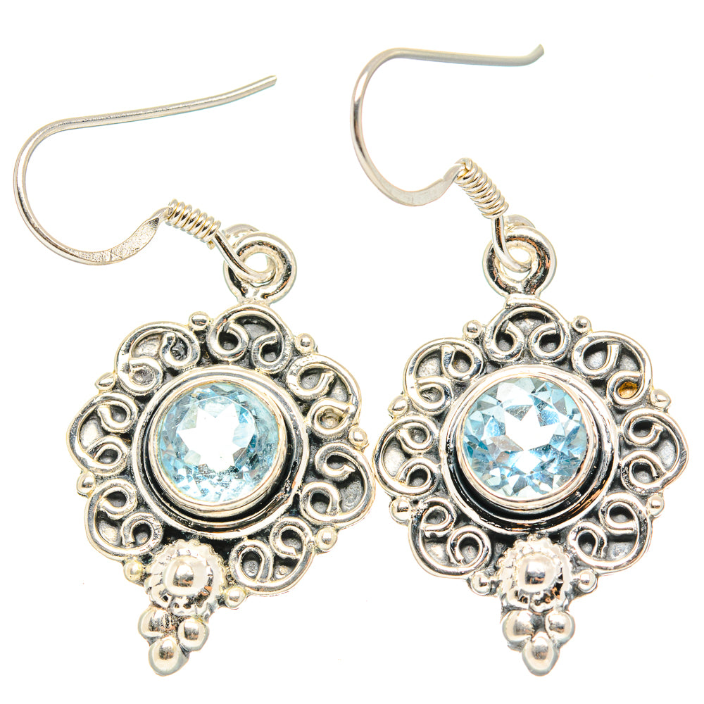 Blue Topaz Earrings handcrafted by Anasilvercos - EARR429009 - Photo 2