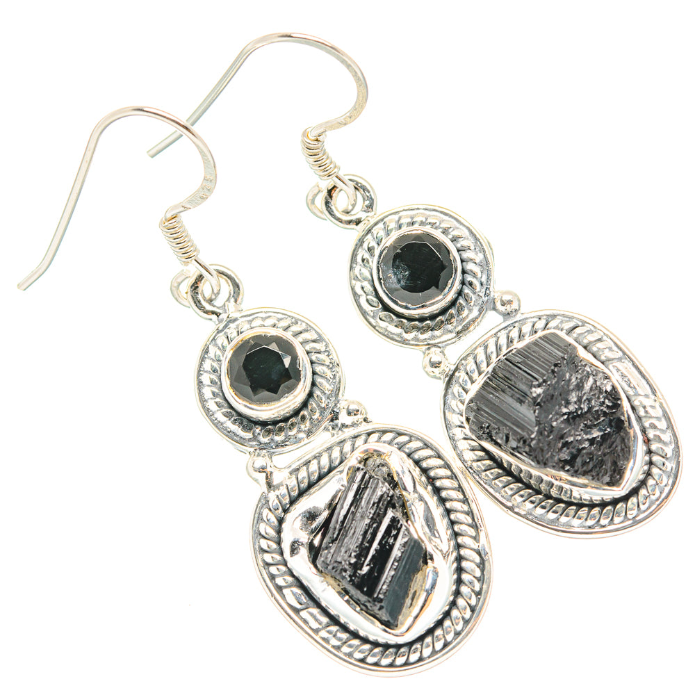 Black Tourmaline Earrings handcrafted by Anasilvercos - EARR429017 - Photo 2