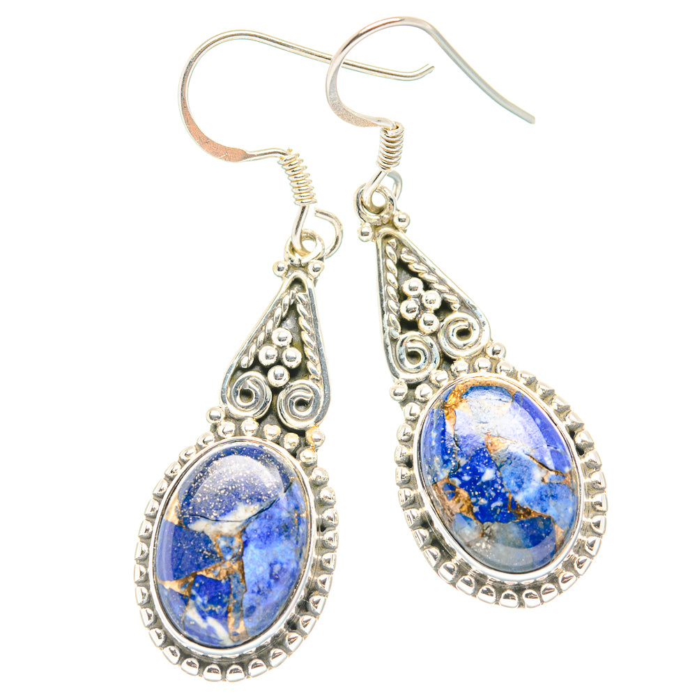 Lapis Lazuli Earrings handcrafted by Anasilvercos - EARR429022 - Photo 2