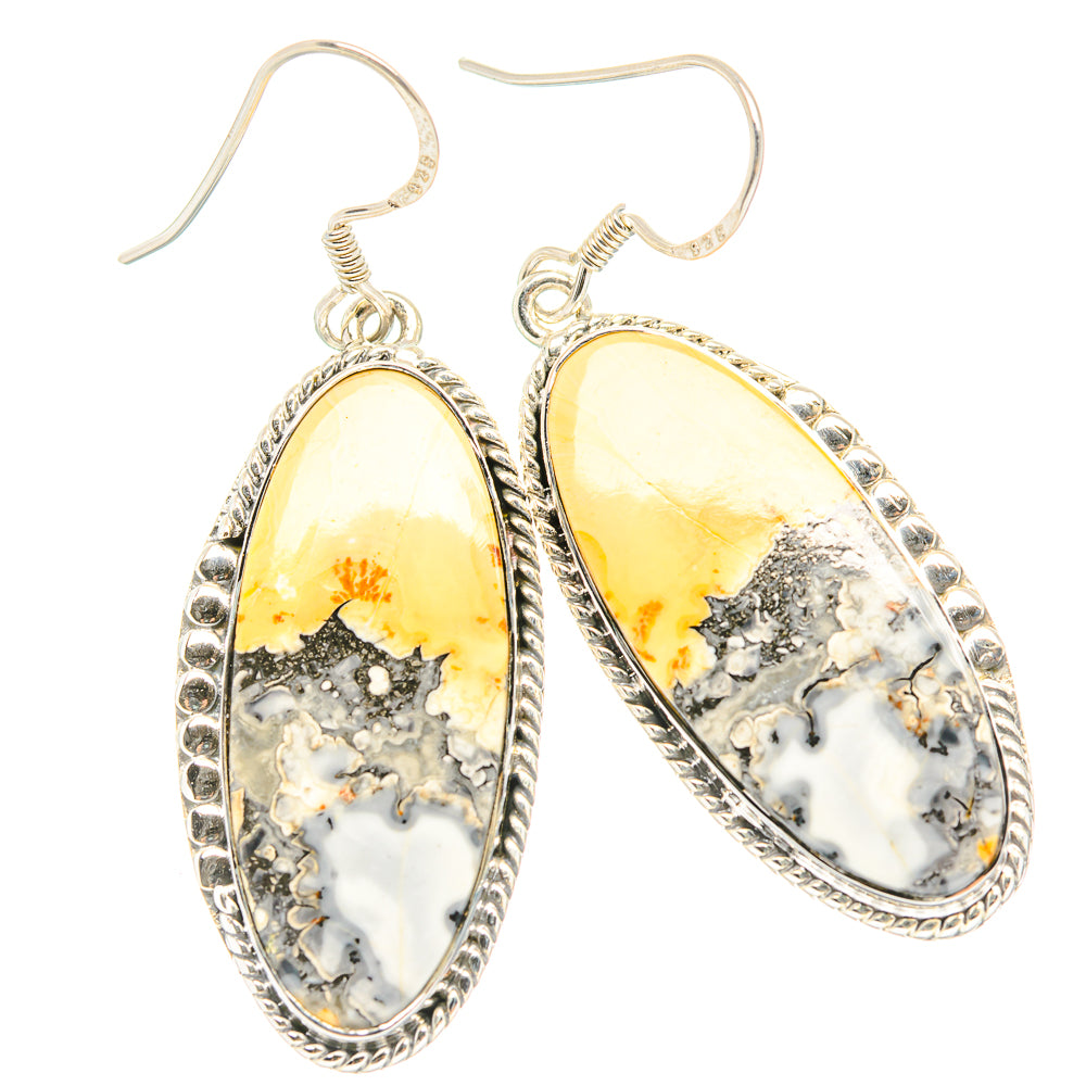 Bumble Bee Jasper Earrings handcrafted by Anasilvercos - EARR429023 - Photo 2