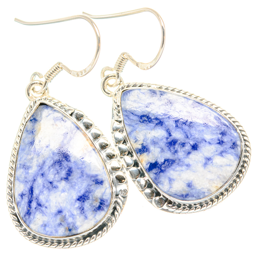 Sodalite Earrings handcrafted by Anasilvercos - EARR429037 - Photo 2