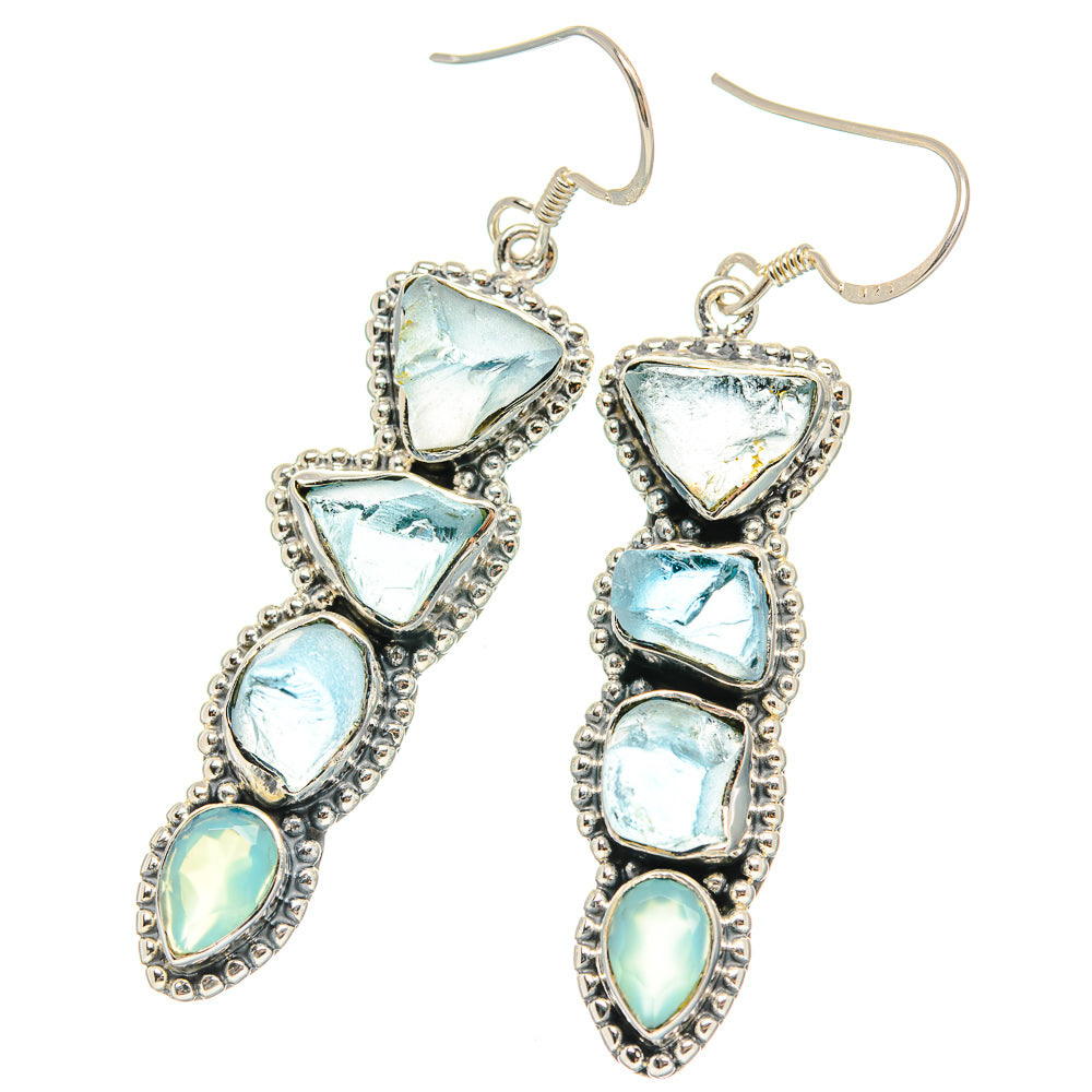 Aquamarine Earrings handcrafted by Anasilvercos - EARR429040 - Photo 2