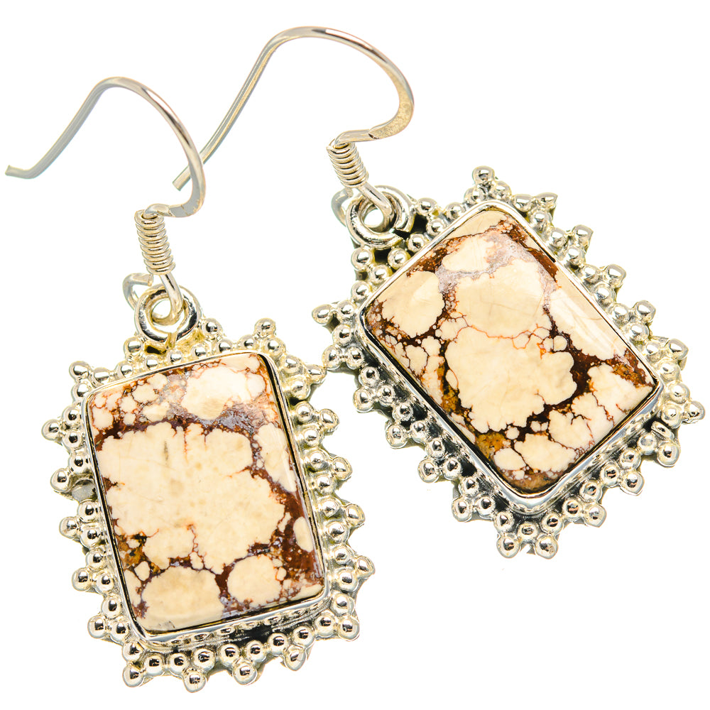 Wild Horse Jasper Earrings handcrafted by Anasilvercos - EARR429042 - Photo 2