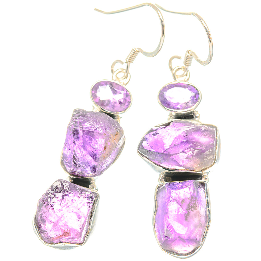 Amethyst Earrings handcrafted by Anasilvercos - EARR429043 - Photo 2