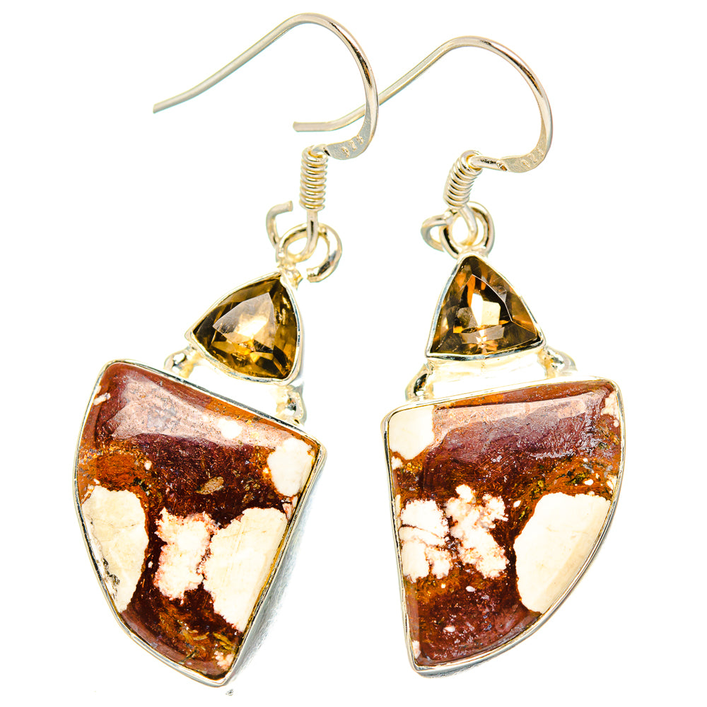 Wild Horse Jasper Earrings handcrafted by Anasilvercos - EARR429048 - Photo 2