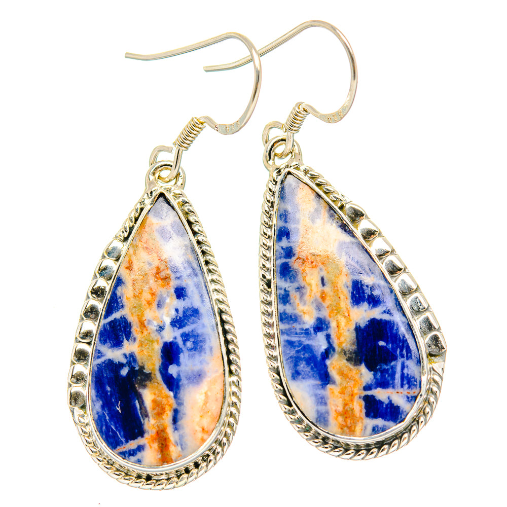 Sodalite Earrings handcrafted by Anasilvercos - EARR429051 - Photo 2