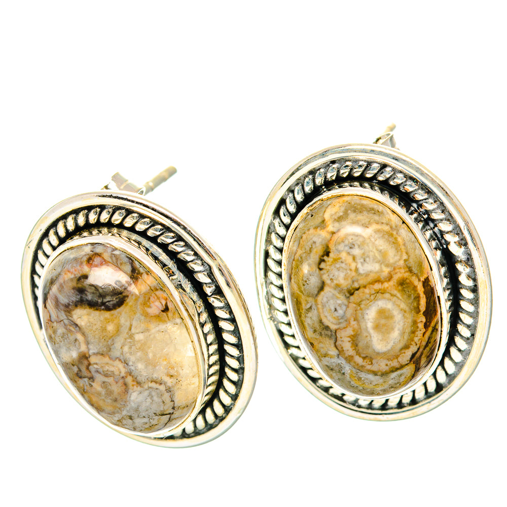 Laguna Lace Agate Earrings handcrafted by Anasilvercos - EARR429056 - Photo 2