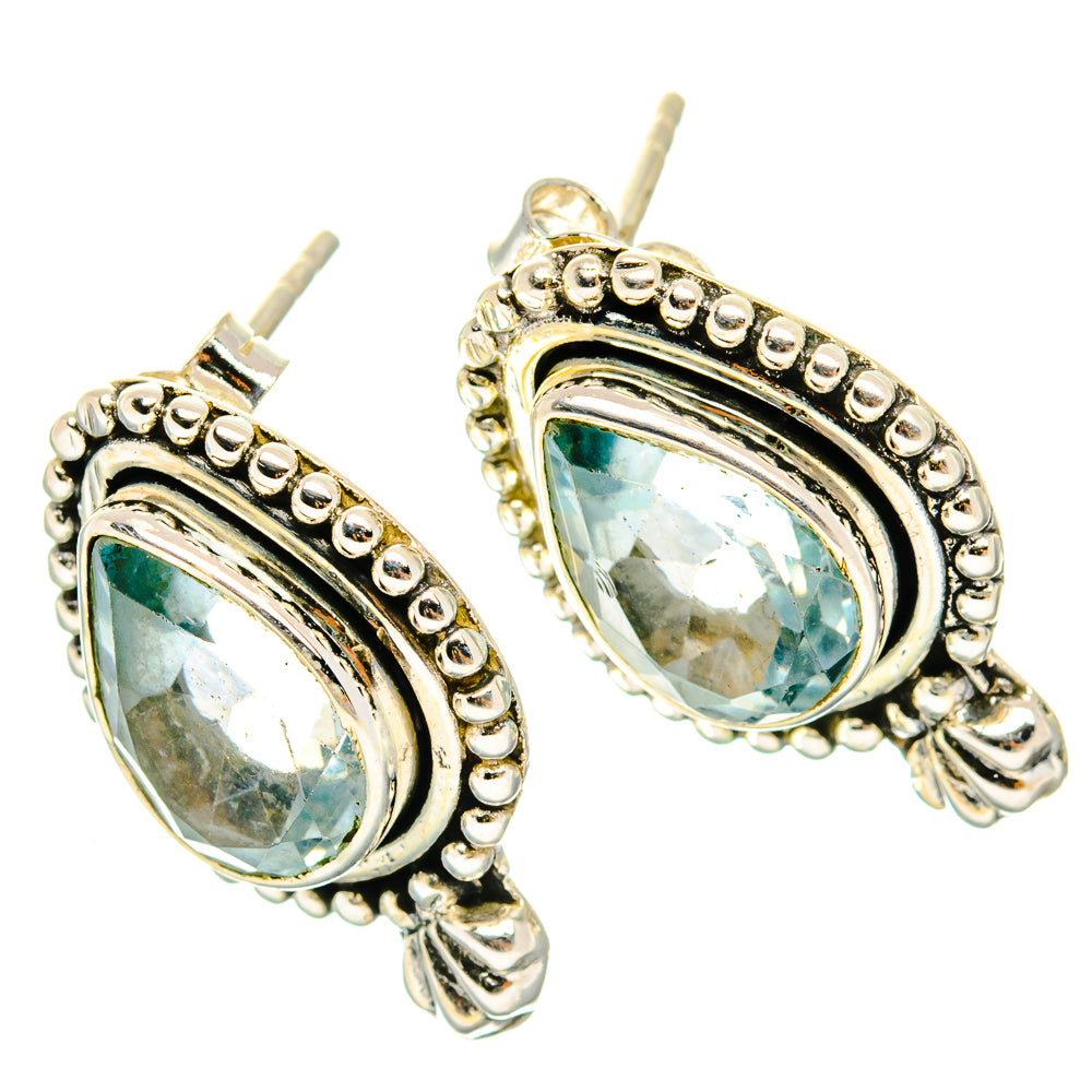 Blue Topaz Earrings handcrafted by Anasilvercos - EARR429058 - Photo 2