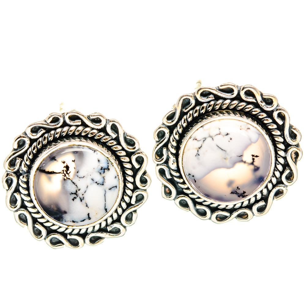 Dendritic Opal Earrings handcrafted by Anasilvercos - EARR429059 - Photo 2