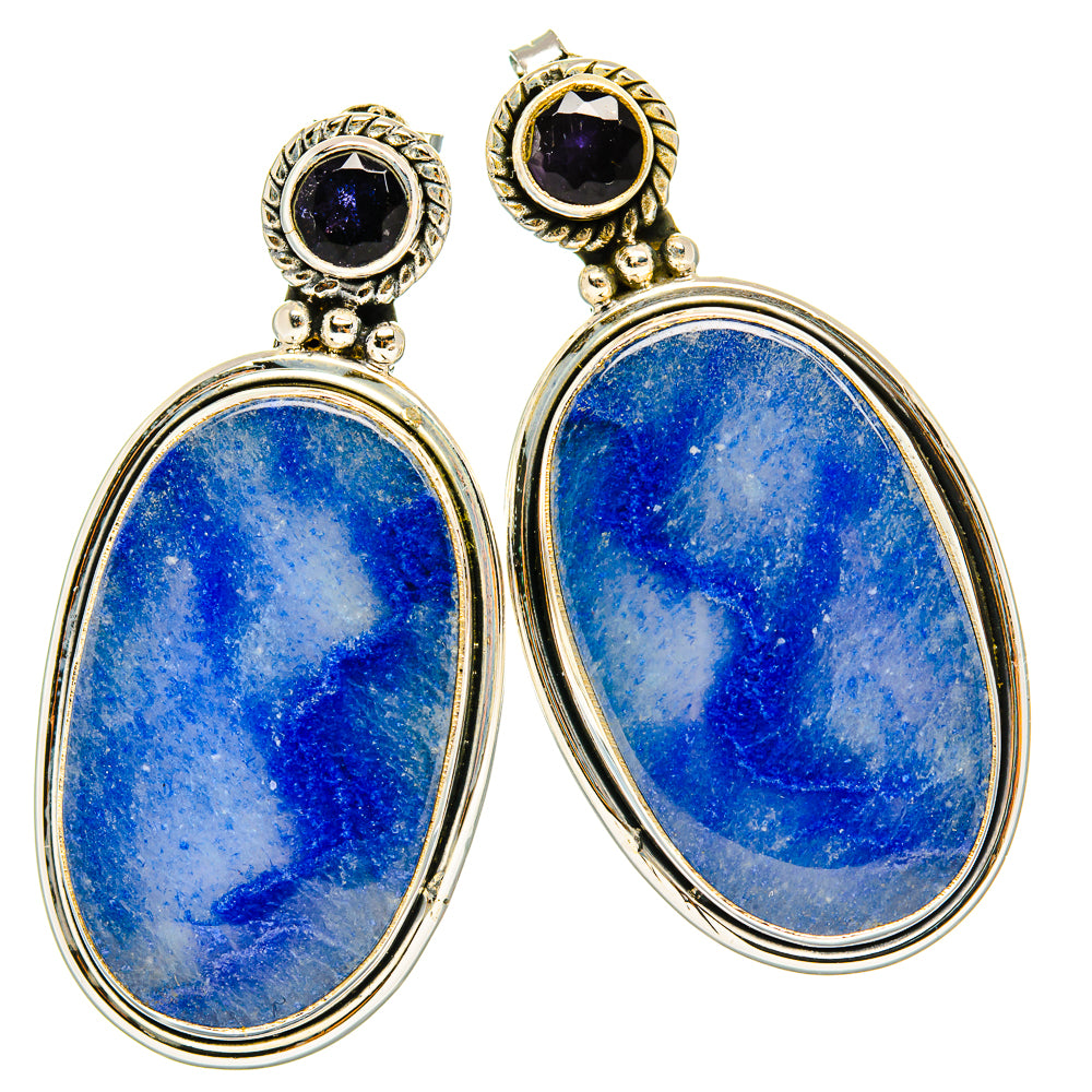 Sodalite Earrings handcrafted by Anasilvercos - EARR429090 - Photo 2