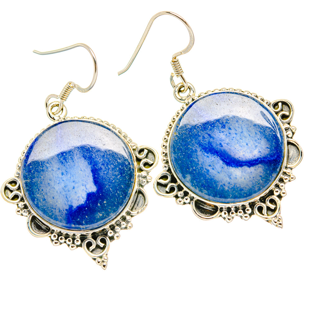 Sodalite Earrings handcrafted by Anasilvercos - EARR429094 - Photo 2