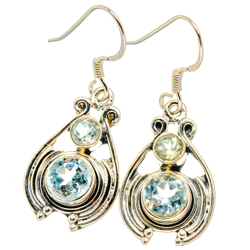 Blue Topaz Earrings handcrafted by Anasilvercos - EARR429102 - Photo 2