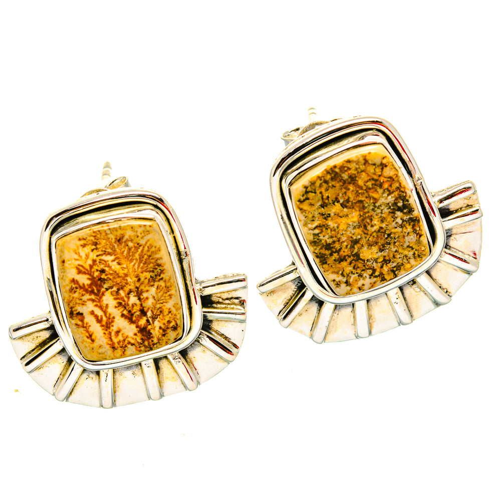 Germany Psilomelane Dendrite Earrings handcrafted by Anasilvercos - EARR429108 - Photo 2