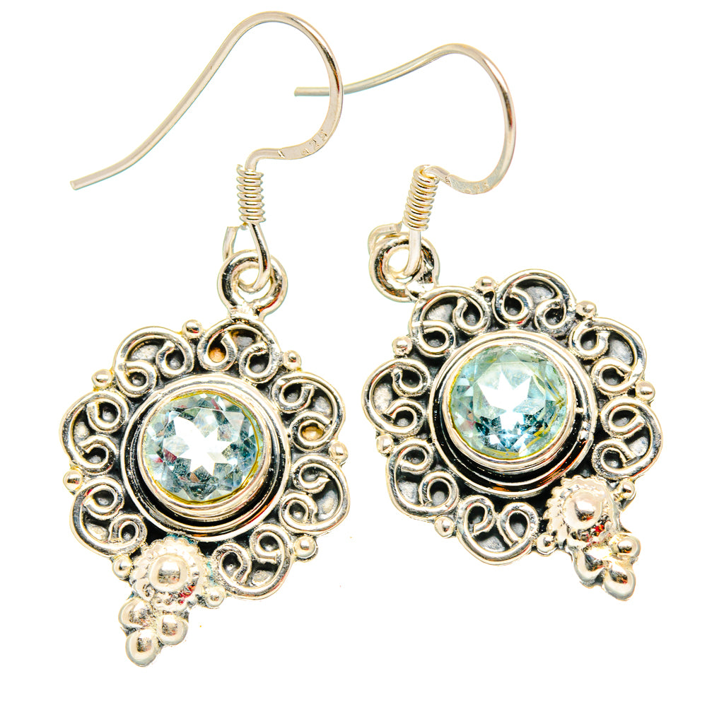 Blue Topaz Earrings handcrafted by Anasilvercos - EARR429116 - Photo 2