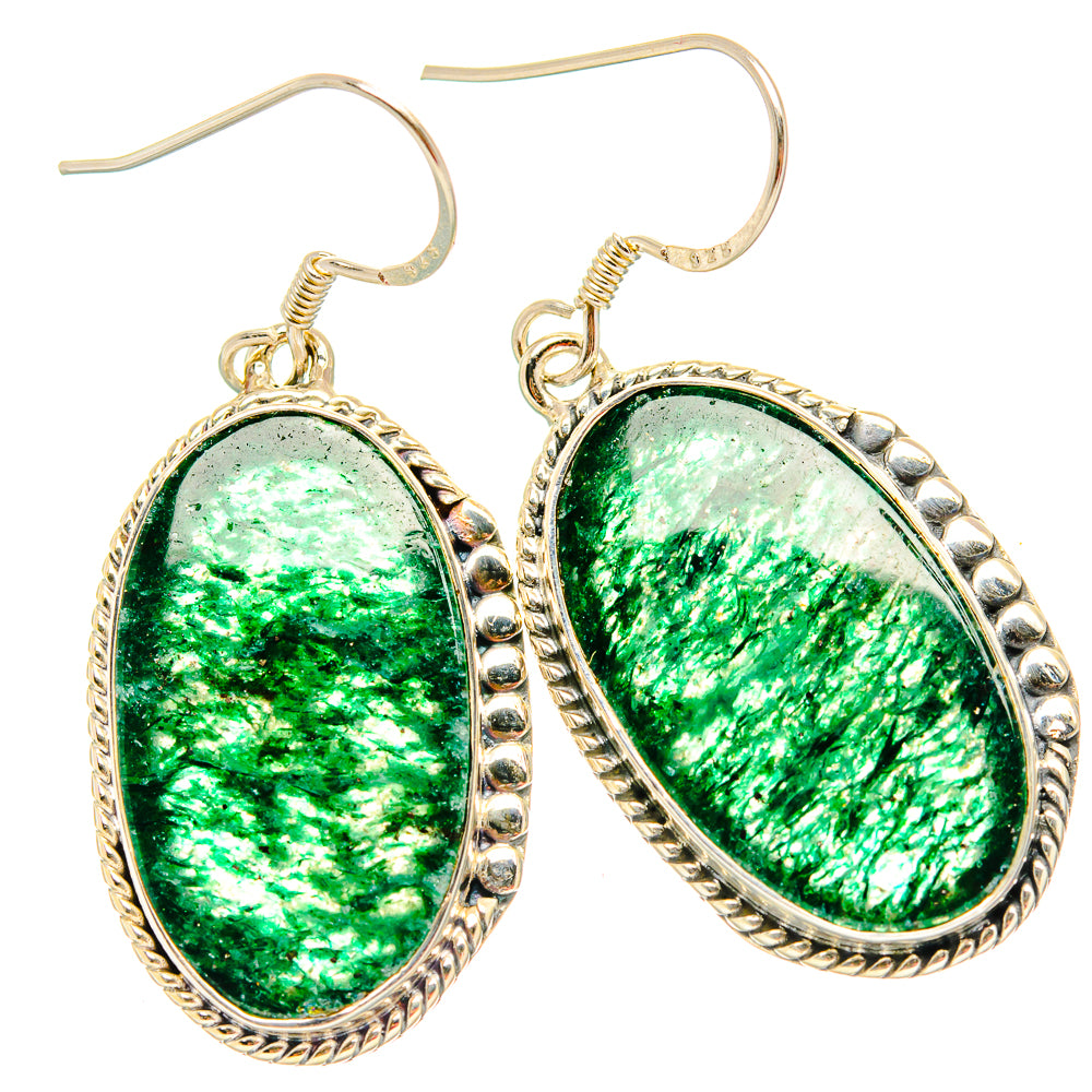 Green Aventurine Earrings handcrafted by Anasilvercos - EARR429130 - Photo 2