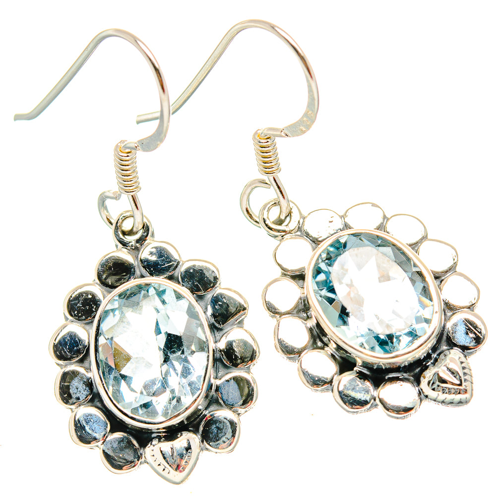 Blue Topaz Earrings handcrafted by Anasilvercos - EARR429139 - Photo 2
