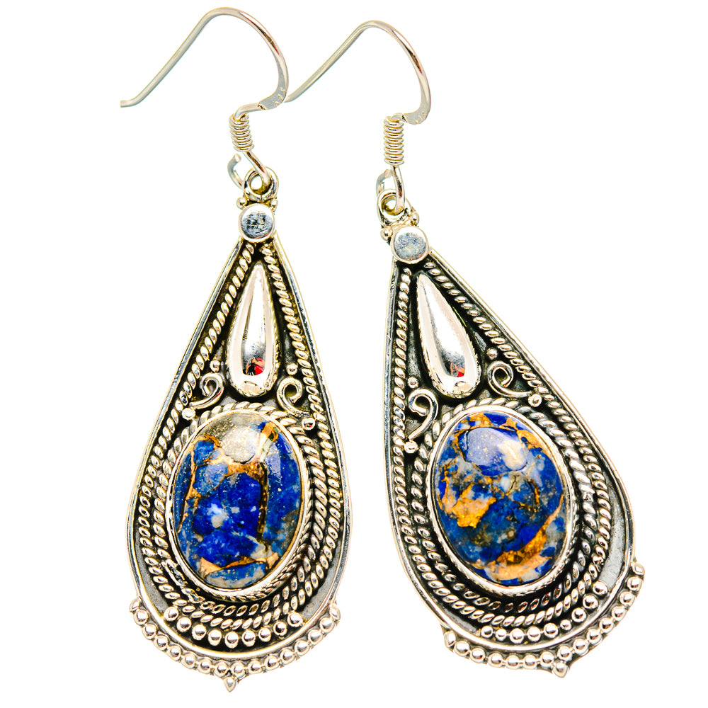 Lapis Lazuli Earrings handcrafted by Anasilvercos - EARR429140 - Photo 2