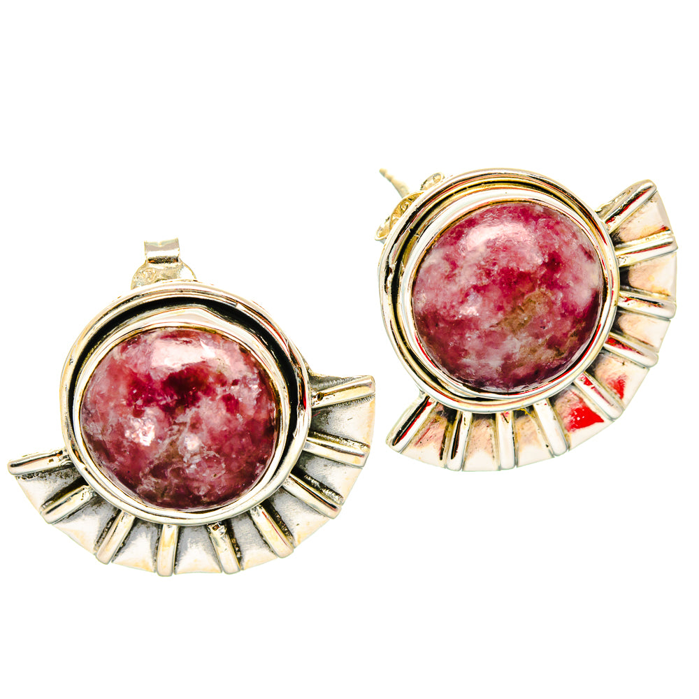 Lepidolite Earrings handcrafted by Anasilvercos - EARR429144 - Photo 2