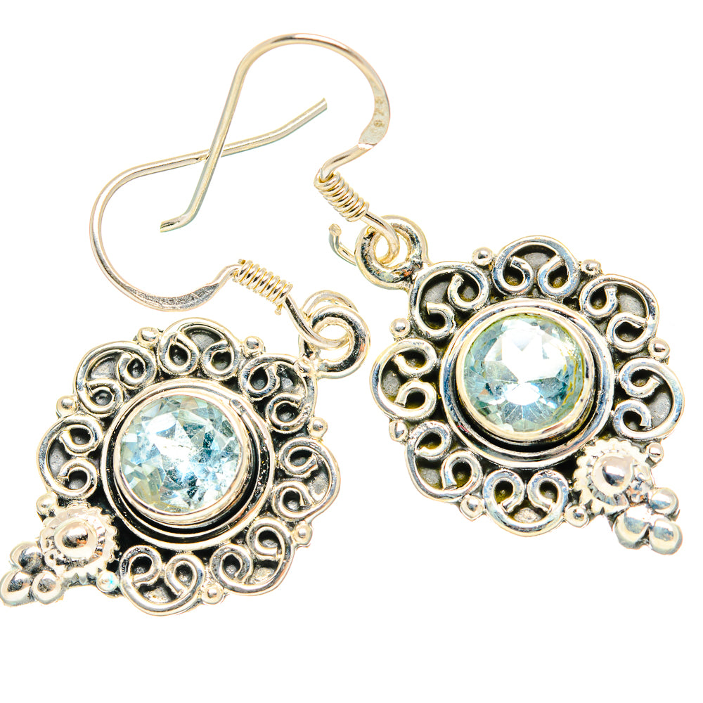 Blue Topaz Earrings handcrafted by Anasilvercos - EARR429151 - Photo 2