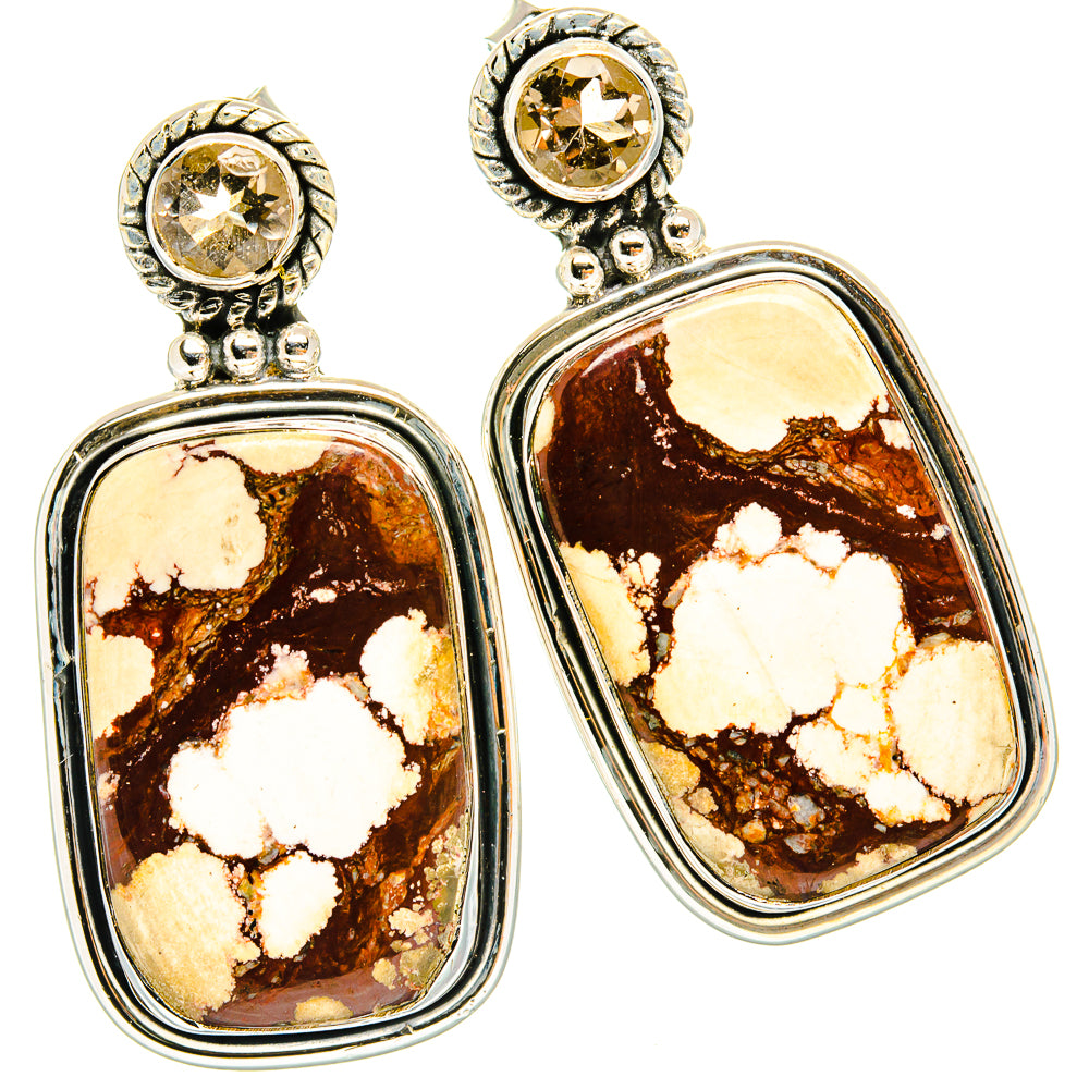 Wild Horse Jasper Earrings handcrafted by Anasilvercos - EARR429162 - Photo 2