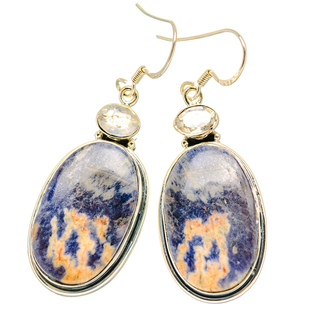 Sodalite Earrings handcrafted by Anasilvercos - EARR429166 - Photo 2