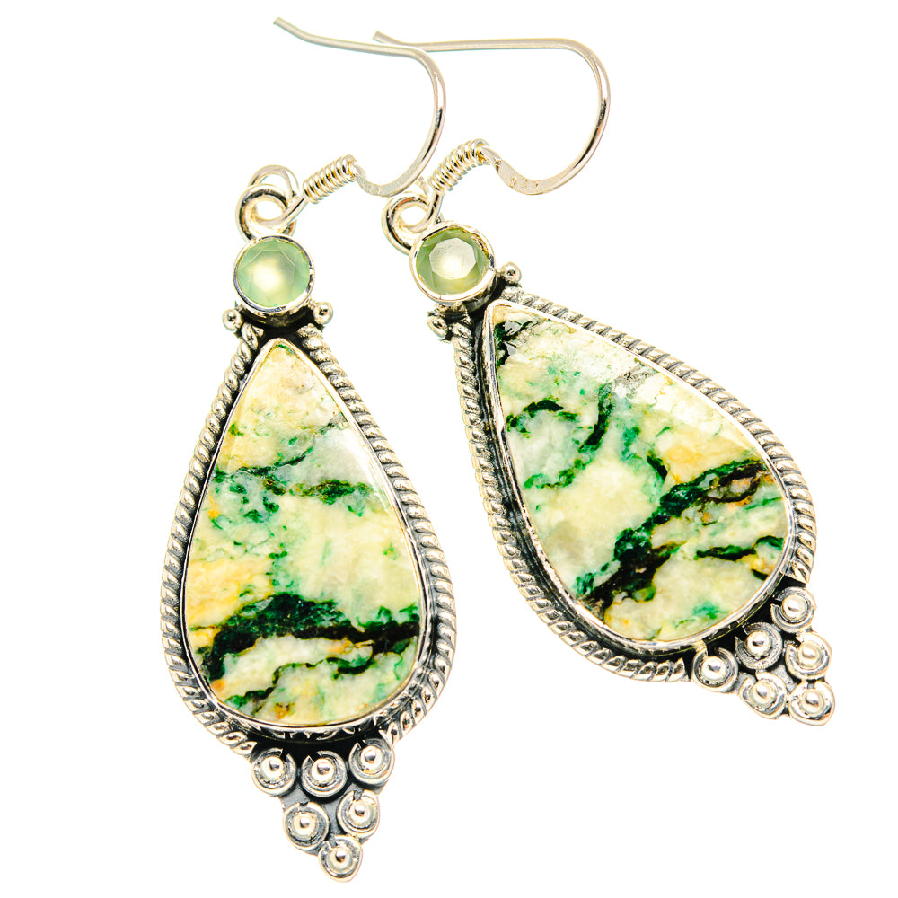 Green Jasper Earrings handcrafted by Anasilvercos - EARR429172 - Photo 2