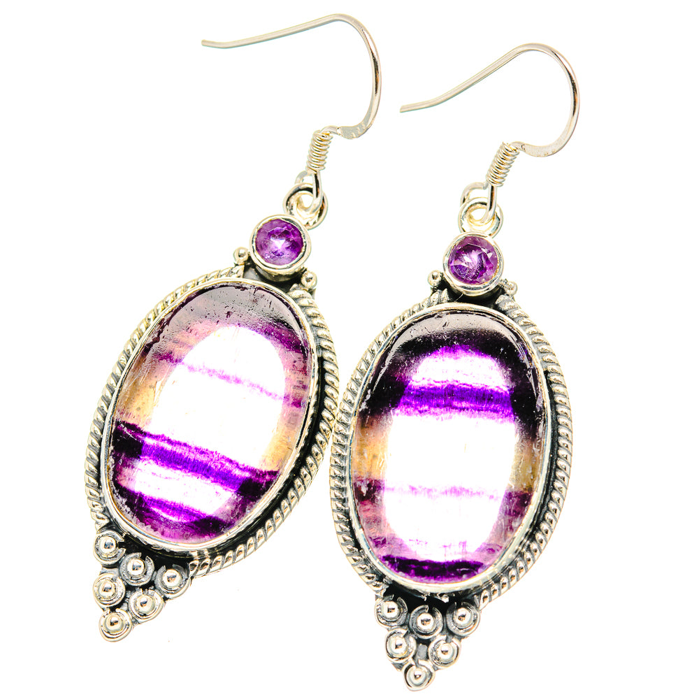 Fluorite Earrings handcrafted by Anasilvercos - EARR429185 - Photo 2