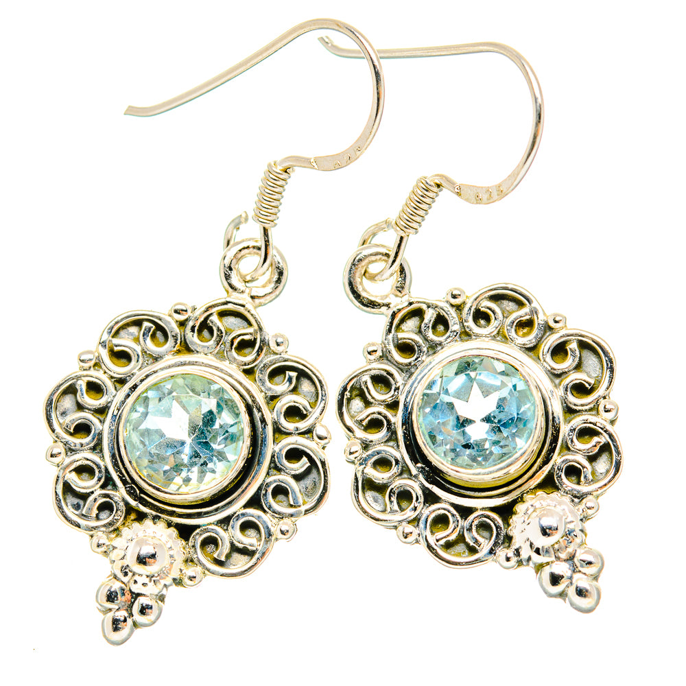 Blue Topaz Earrings handcrafted by Anasilvercos - EARR429188 - Photo 2