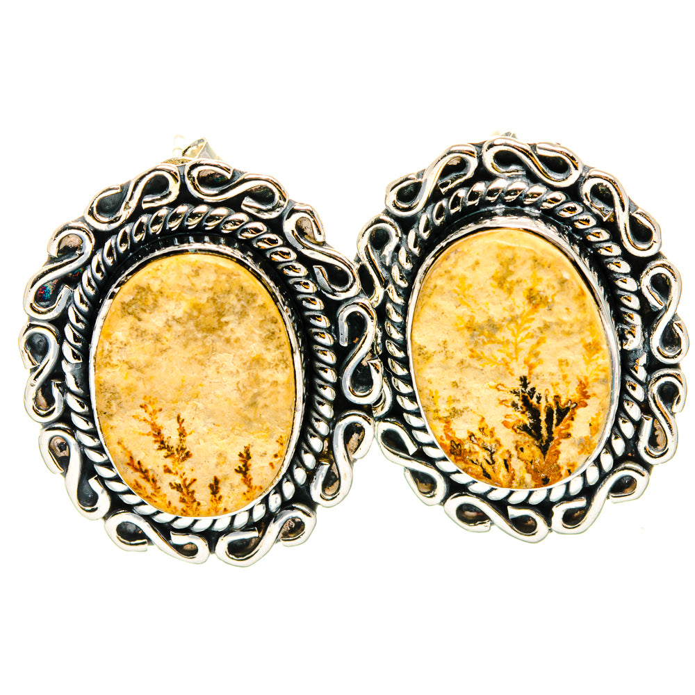 Germany Psilomelane Dendrite Earrings handcrafted by Anasilvercos - EARR429195 - Photo 2