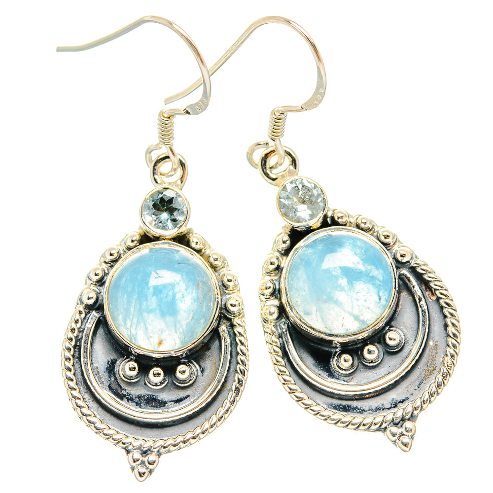 Aquamarine Earrings handcrafted by Anasilvercos - EARR429203 - Photo 2