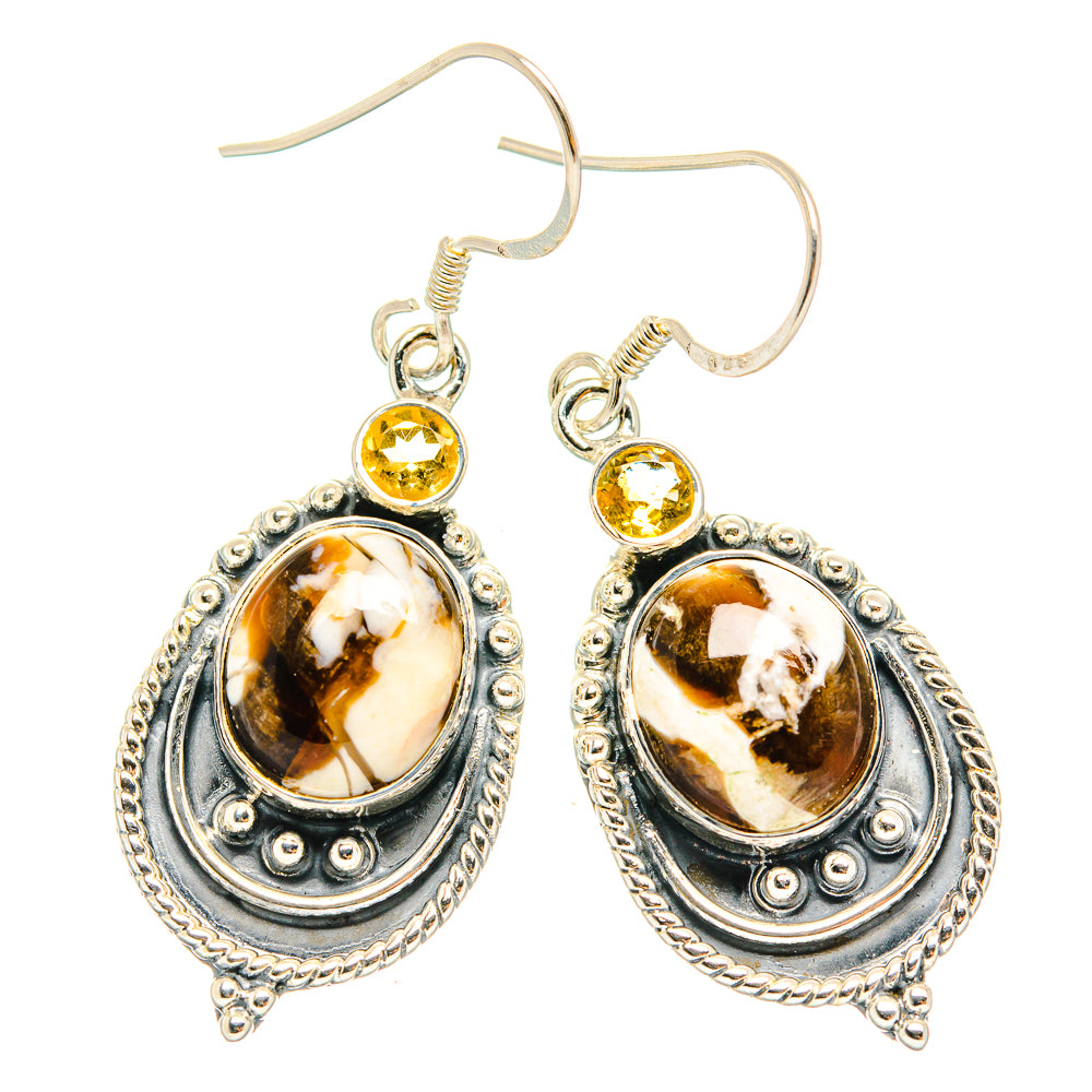 Peanut Wood Jasper Earrings handcrafted by Anasilvercos - EARR429204 - Photo 2