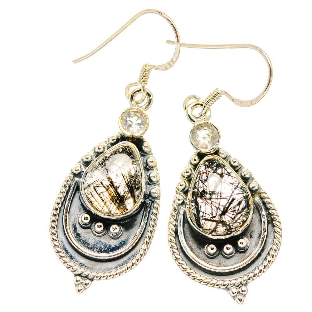 Tourmalinated Quartz Earrings handcrafted by Anasilvercos - EARR429207 - Photo 2