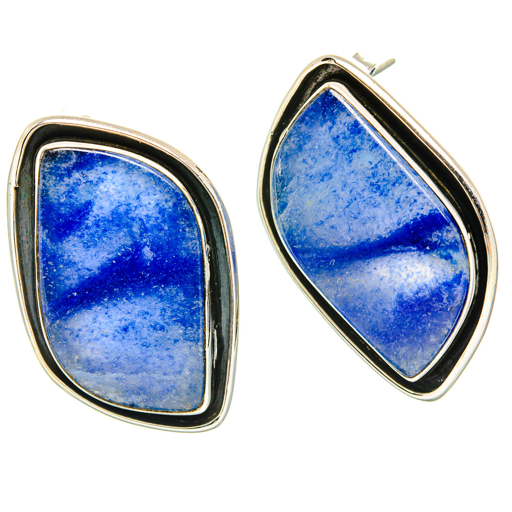 Sodalite Earrings handcrafted by Anasilvercos - EARR429208 - Photo 2