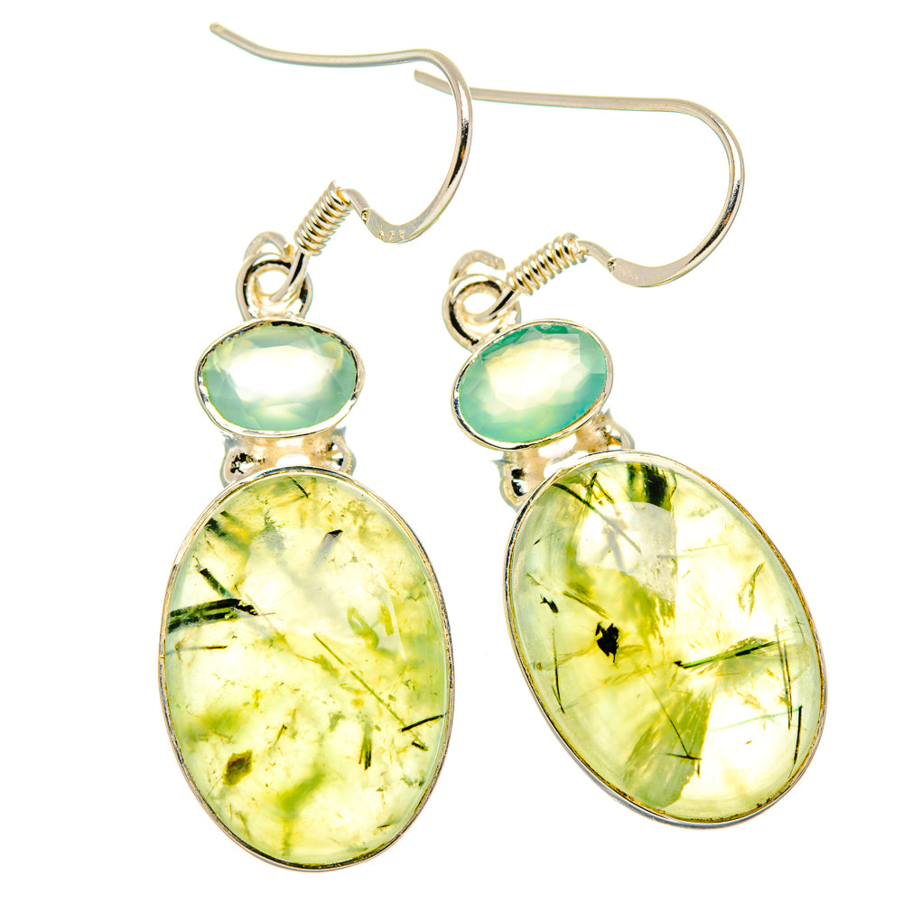 Prehnite Earrings handcrafted by Anasilvercos - EARR429210 - Photo 2