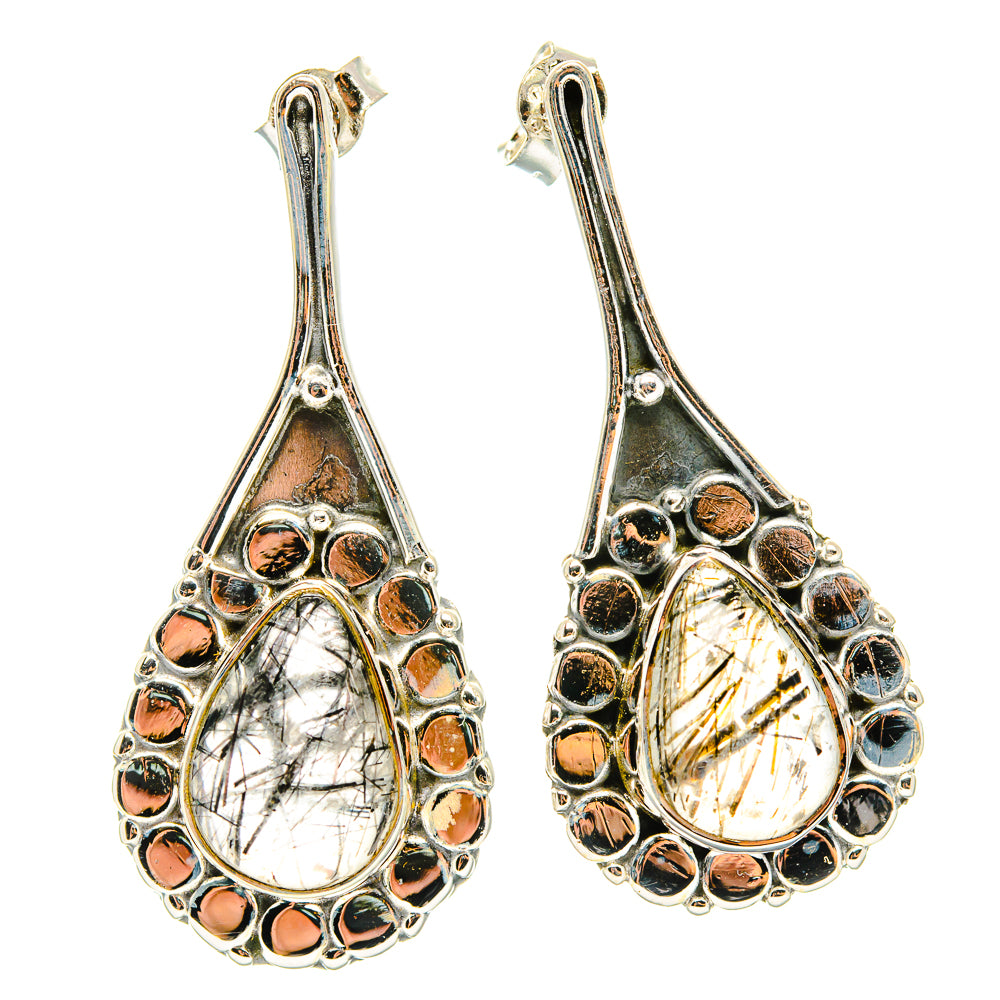Tourmalinated Quartz Earrings handcrafted by Anasilvercos - EARR429214 - Photo 2