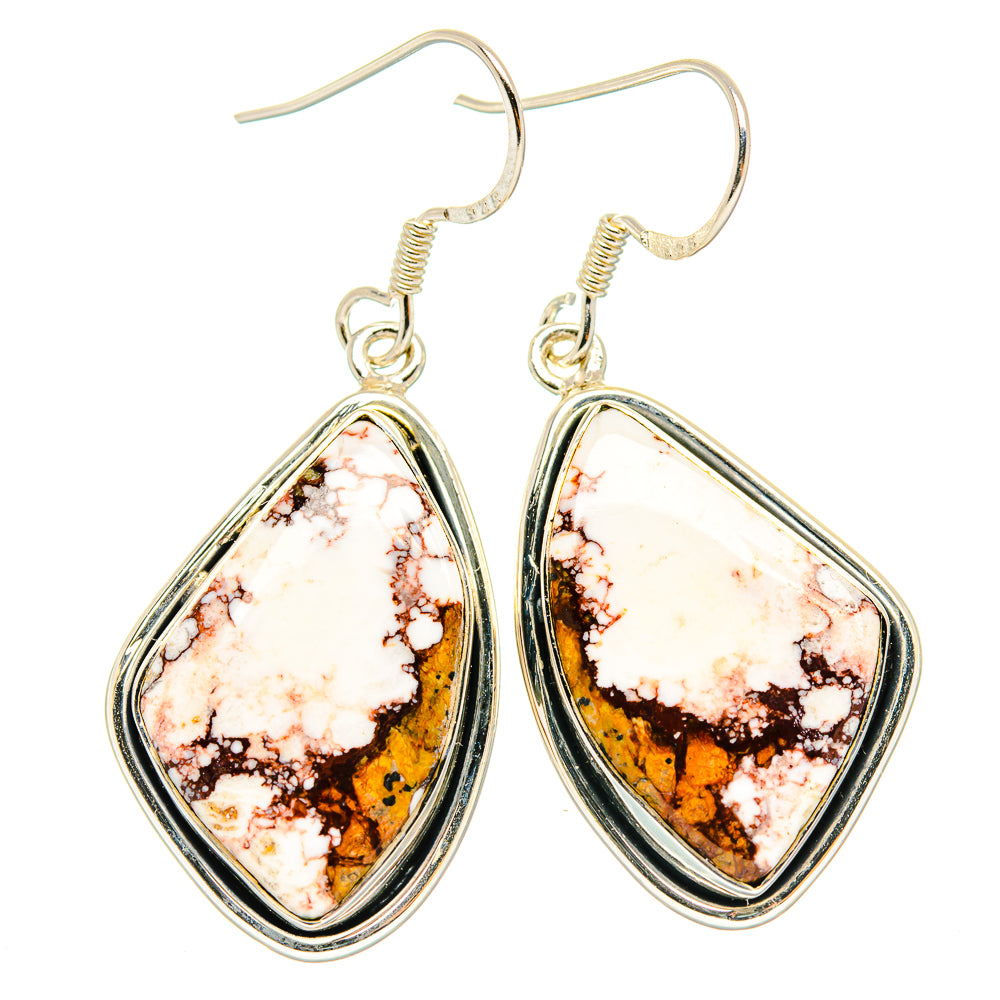 Wild Horse Jasper Earrings handcrafted by Anasilvercos - EARR429216 - Photo 2
