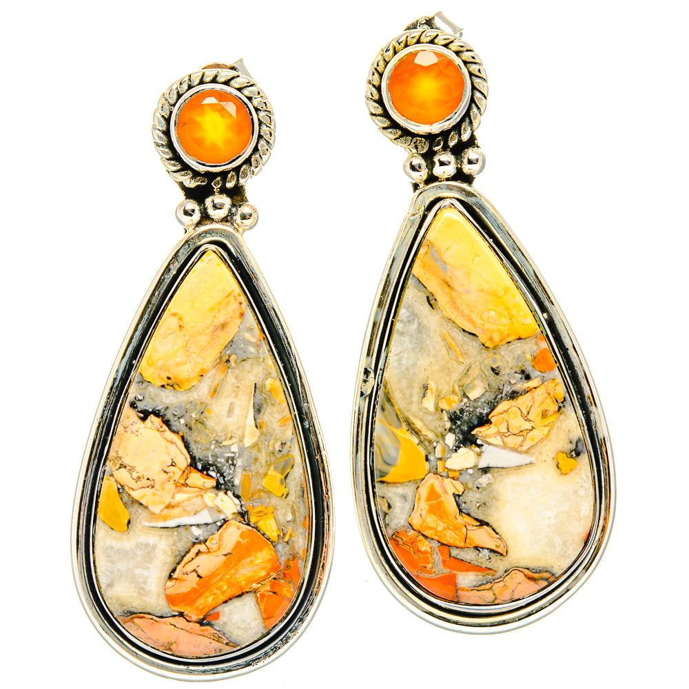 Brecciated Mookaite Earrings handcrafted by Anasilvercos - EARR429223 - Photo 2
