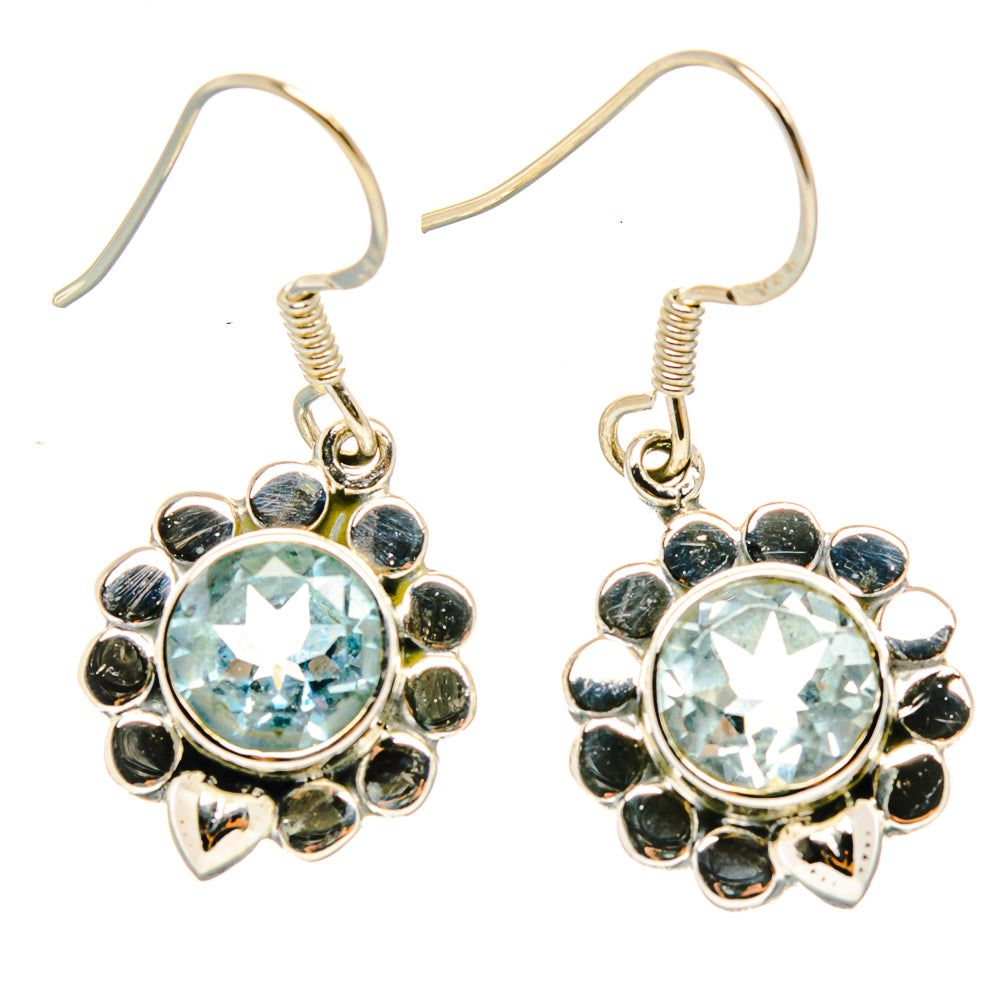 Blue Topaz Earrings handcrafted by Anasilvercos - EARR429226 - Photo 2