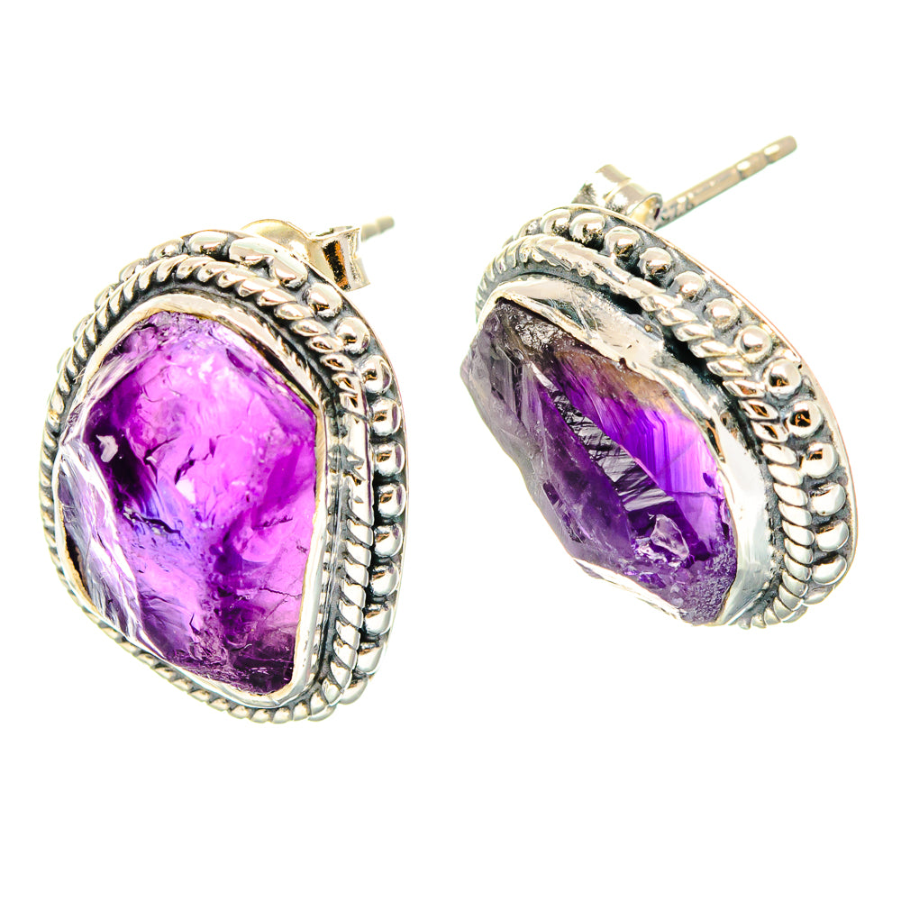 Amethyst Earrings handcrafted by Anasilvercos - EARR429231 - Photo 2