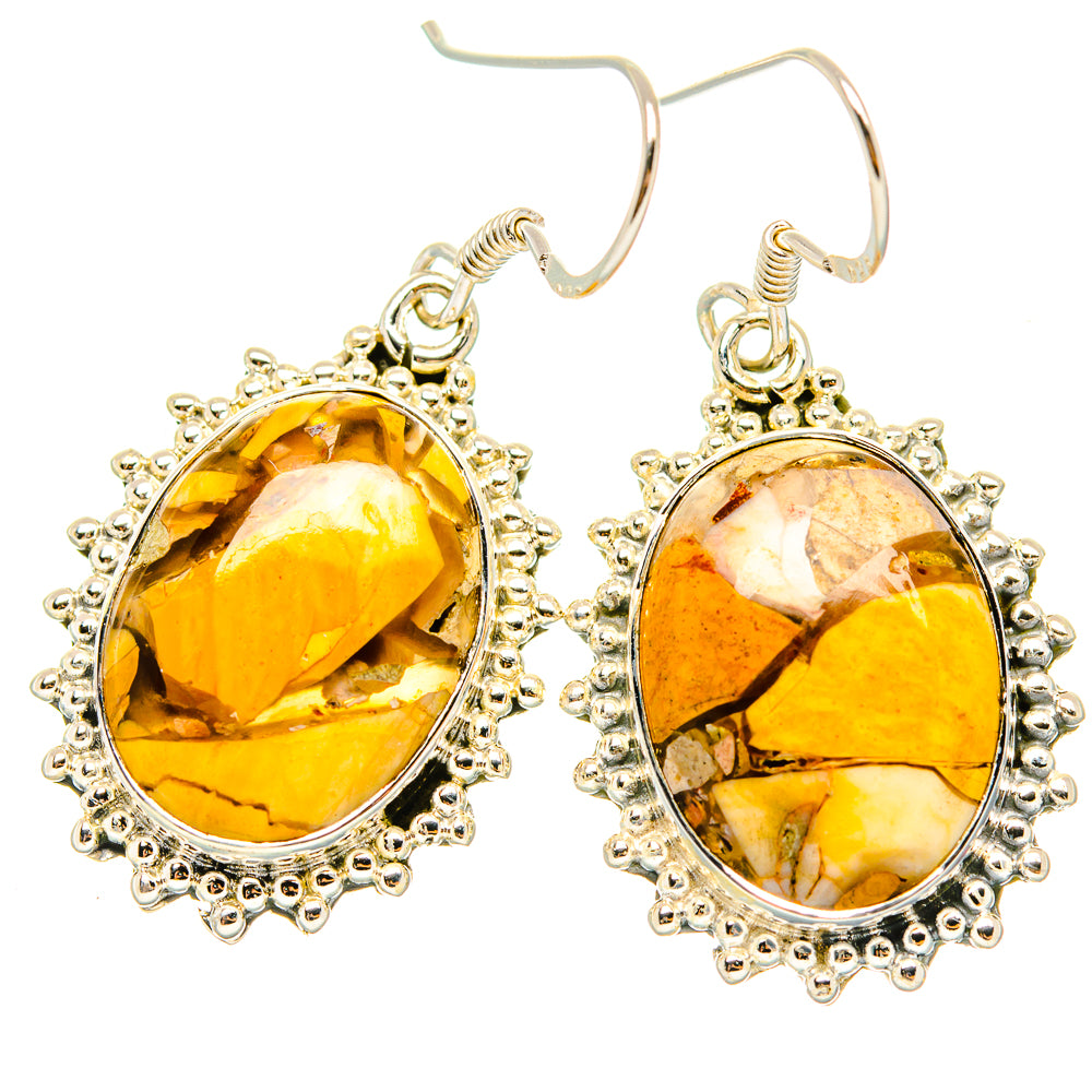 Brecciated Mookaite Earrings handcrafted by Anasilvercos - EARR429234 - Photo 2