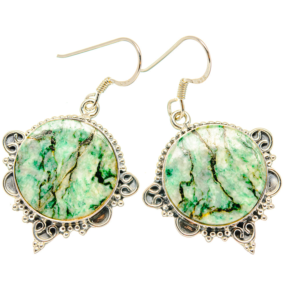 Green Jasper Earrings handcrafted by Anasilvercos - EARR429239 - Photo 2