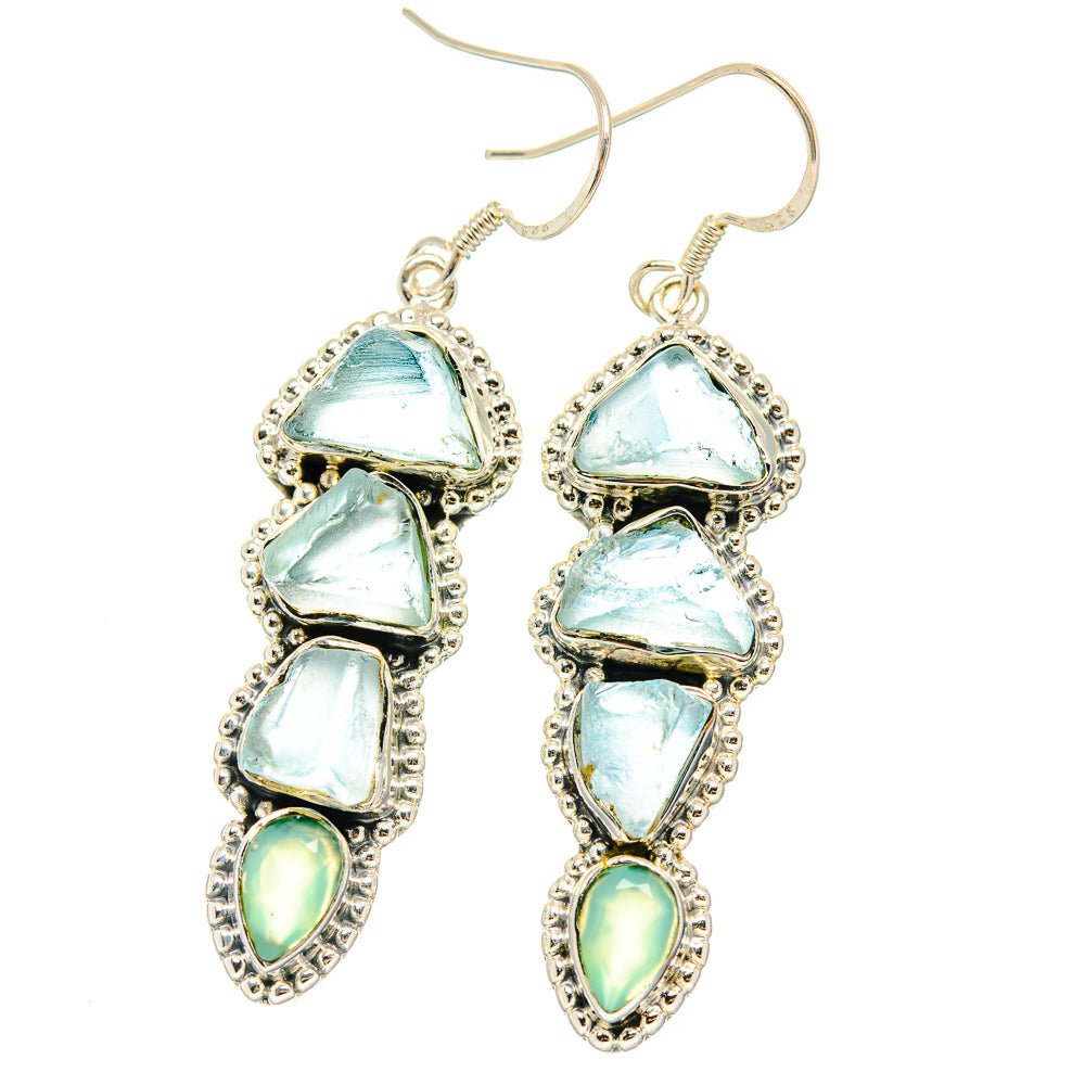 Aquamarine Earrings handcrafted by Anasilvercos - EARR429240 - Photo 2