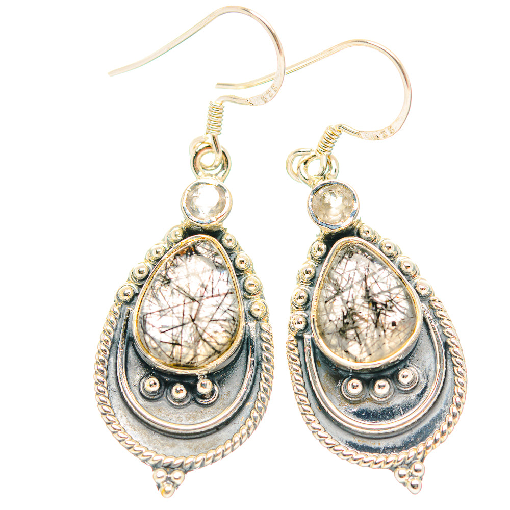 Tourmalinated Quartz Earrings handcrafted by Anasilvercos - EARR429276 - Photo 2