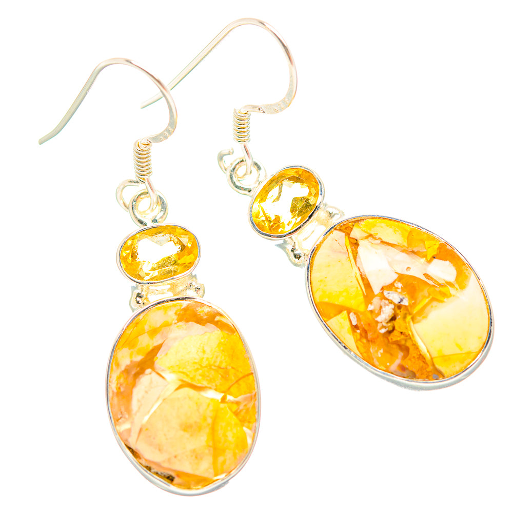 Brecciated Mookaite Earrings handcrafted by Anasilvercos - EARR429279 - Photo 2