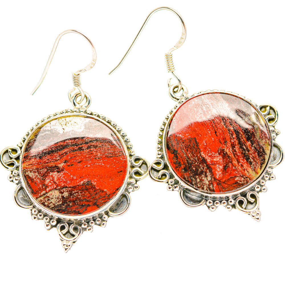 Moroccan Agate Earrings handcrafted by Anasilvercos - EARR429290 - Photo 2