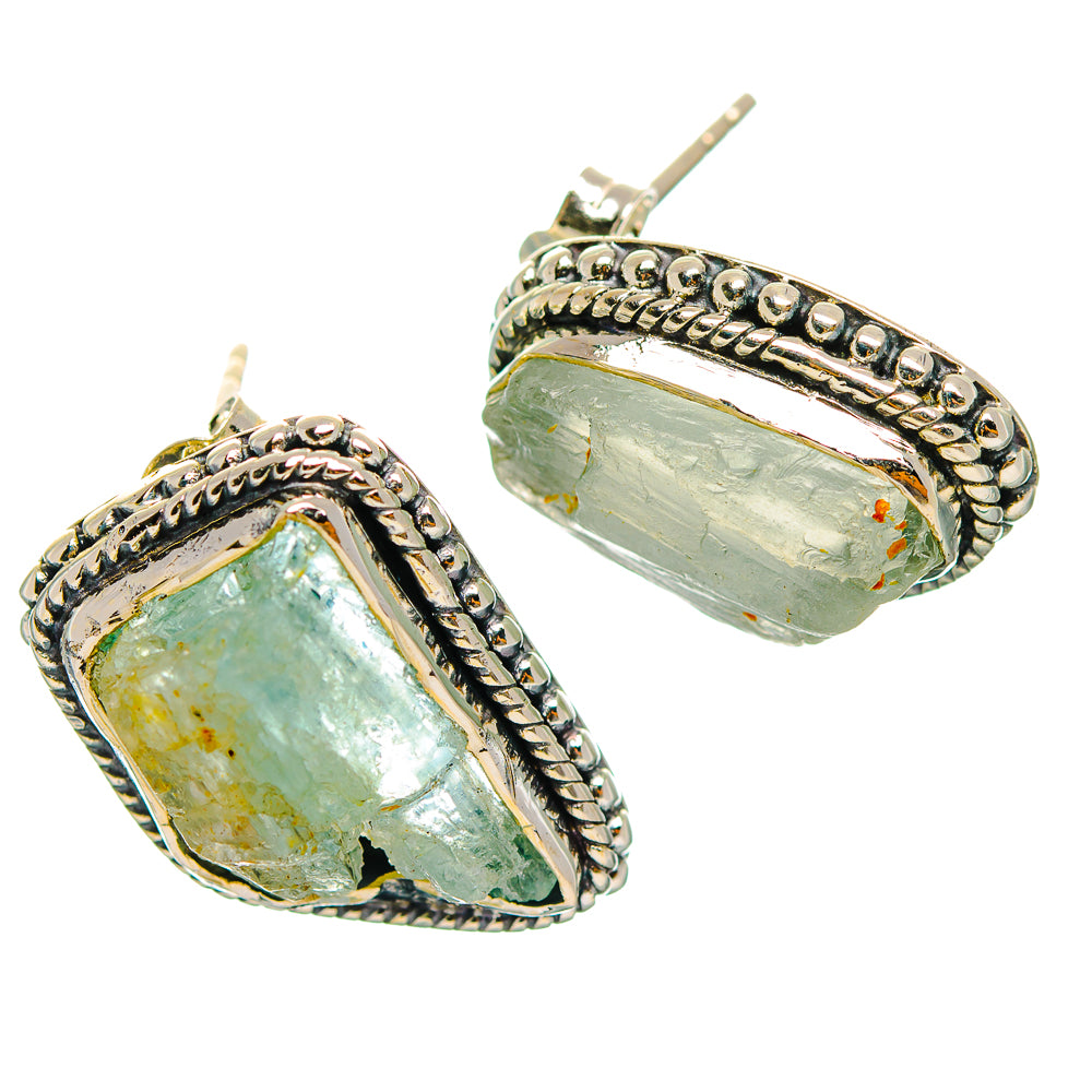 Aquamarine Earrings handcrafted by Anasilvercos - EARR429302 - Photo 2