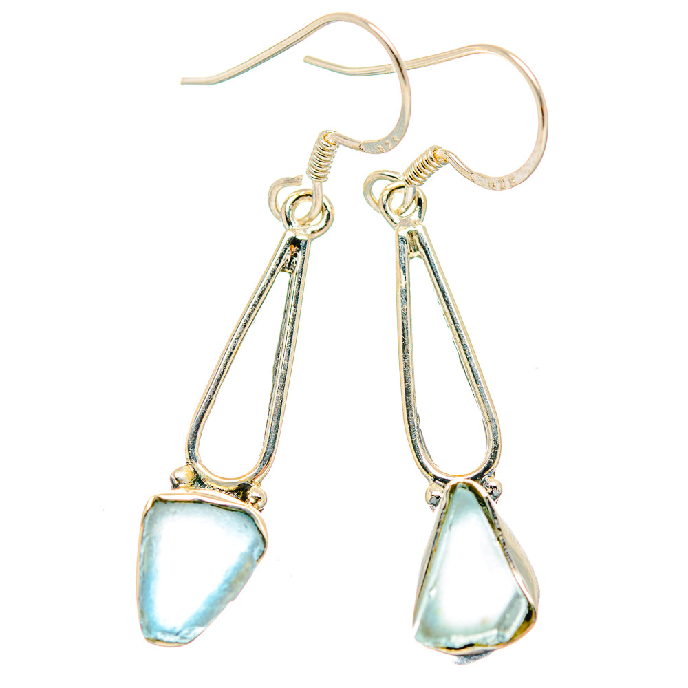 Aquamarine Earrings handcrafted by Anasilvercos - EARR429308 - Photo 2